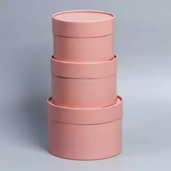 Набор шляпных коробок 3 в1, упаковка подарочная, (16х10,14х9,13х8,5) кофейный