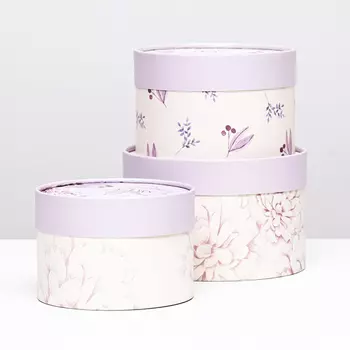 Набор шляпных коробок 3 в 1 "For You" , завальцованная, 16 х 10, 14 х 9, 13 х 8,5 см