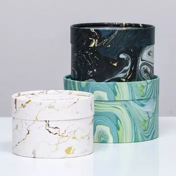 Набор шляпных коробок 3 в 1,"Тонкие грани",16 х 10,14 х 9,13 х 8,5 см