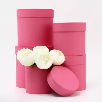 Набор шляпных коробок 5в1, розовый, 2020 - 1313 см