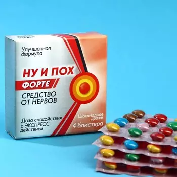 Набор шоколадного драже в блистере «Ну и пох», 8,5 г х 4 шт.