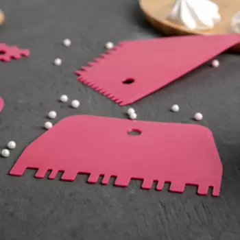 Набор шпателей кондитерских Доляна, 4 предмета: 11,710,2 см, 15,59,3 см, 1111 см, 139,3 см, цвет МИКС