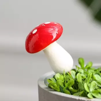 Топпер для творчества TAKE IT EASY «Грибочек мухомор» набор 10 шт., в цветы, в кашпо, 4.53см