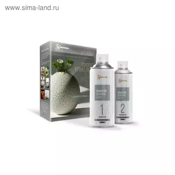 Набор "Siana Эффект кракелюра" базовый слой Золото 0,52л + финишный слой Черный 0,52л
