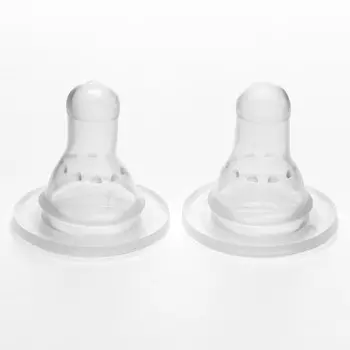 Набор силиконовых сосок на бутылочку, 2 шт., от 6 мес., быстрый поток