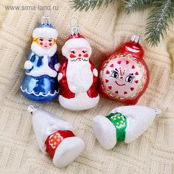 Ёлочные игрушки «Сказочный», набор 5 шт., МИКС