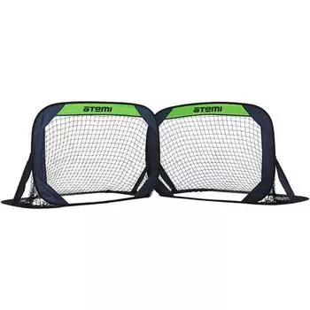 Набор складных футбольных ворот Atemi APSG04, 120х80х80см, цвет зелёно/чёрный, 2 шт
