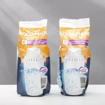 Набор сменных картриджей аквафор В-6, 2 шт, доочистка и умягчение воды