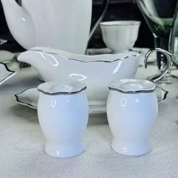 Набор солонок Lenardi Magnolia Silver, 2 шт