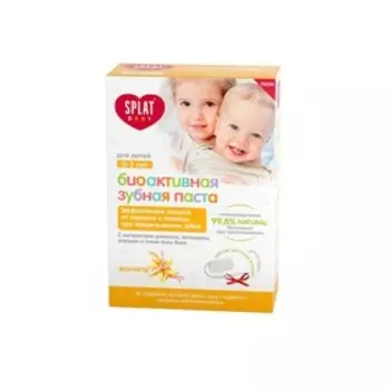 Набор Splat Baby: зубная паста детская, ваниль, 40 мл + щётка-напальчник