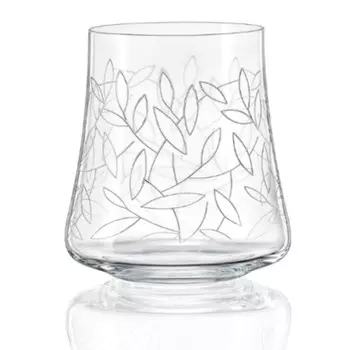 Набор стаканов для воды "Экстра", декор листья, 400 мл, 6 шт