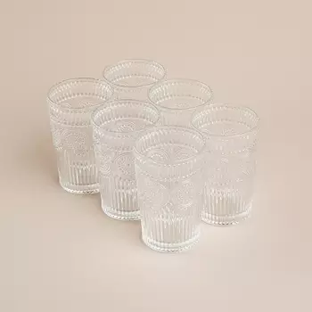 Стаканы SL Home «Ларго», 400 мл, 813 см, набор 6 шт., стекло, прозрачные
