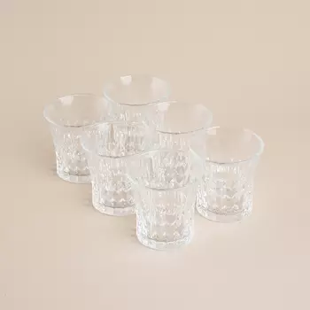 Набор стаканов SL Home «Винтаж», 300 мл, 8.28.5 см, 6 шт., низкие, стекло, прозрачный