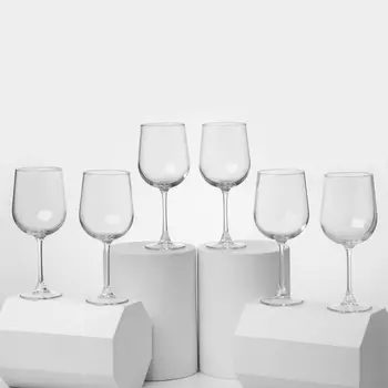 Бокалы для вина Paabahe CASUAL, 360 мл, набор6 шт. стекло, прозрачные