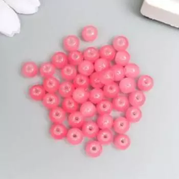 Набор стеклянных бусин "Candy" 6 мм, 65 шт, розовый