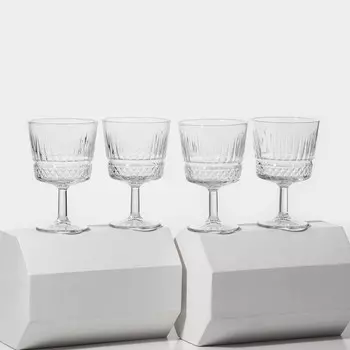 Бокалы для вина Paabahe ELYSIA, 260 мл, набор 4 шт., стекло, прозрачные