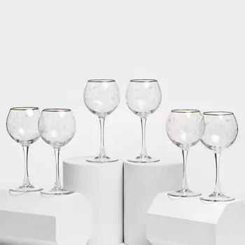 Набор фужеров «Венский лес», 350 мл, 6 шт., стекло, прозрачный