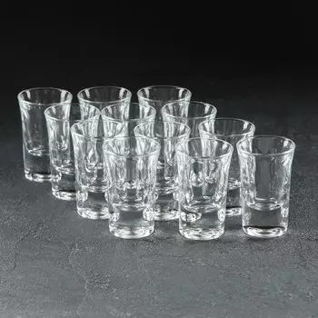 Шоты Luminarc HOT SHOT, 34 мл, 12 шт., стекло, прозрачные