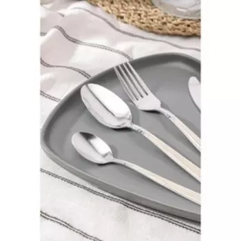 Набор столовых приборов из нержавеющей стали Доляна «Киоко», 24 предмета, цвет серебряный
