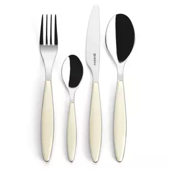 Набор столовых приборов Guzzini Cutlery Feeling, 24 предмета, цвет бежевый