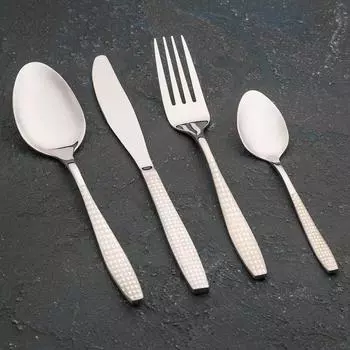 Столовые приборы Magistro, 24 предмета, нержавеющая сталь, серебристый