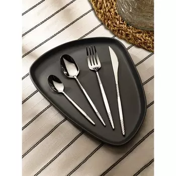 Набор столовых приборов Доляна «Античность», 4 предмета, нержавеющая сталь, серебристый