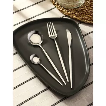 Столовые приборы Magistro «Блинк», 4 предмета, нержавеющая сталь, серебристые