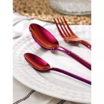 Набор столовых приборов из нержавеющей стали Magistro «Версаль», 4 предмета, цвет хамелеон