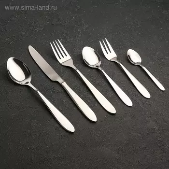 Столовые приборы «Стандарт», картонная коробка, толщина 2 мм, 36 предметов, нержавеющая сталь, серебристые