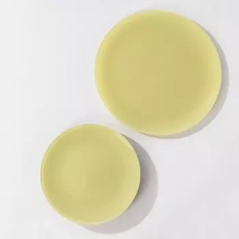 Набор столовый Доляна «Пастель», 7 предметов: d=30 см, 1 шт, d=21,5 см, 6 шт, в подарочной упаковке, цвет оливковый