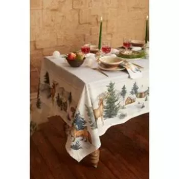 Набор новогодний столовый Этель "Forest animals" Скатерть новогодняя 150х110 +/-2см с ГМВО, салфетки 40х40см-4 штуки
