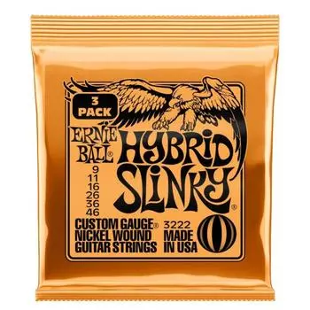 Набор струн для электрогитары ERNIE BALL 3222 - Nickel Wound Hybrid Slinky (9 - 46)