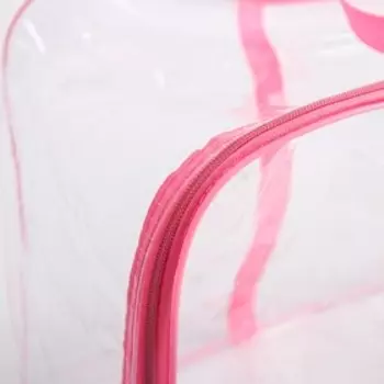 Сумка в роддом с косметичкой «Лебеди», набор 2 шт., 50х31/36х25, цвет прозрачный/розовый, Mum&Baby