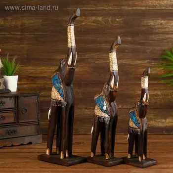 Набор сувенирный "Слоники" (30,40,50) 18х12х50 см