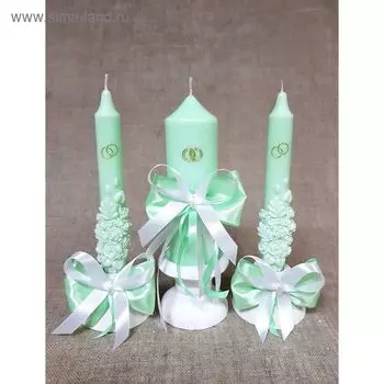 Набор Свадебный " Домашний очаг" 3шт/уп мятные подставках