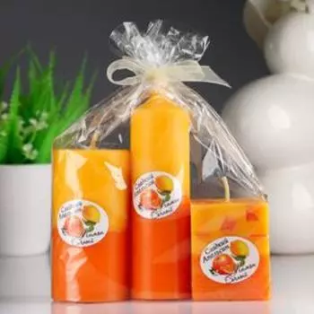 Набор свечей ароматических "Лимон- Апельсин" 3 шт