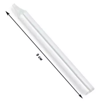 Набор свечей для торта "Манхеттен", 9 см, 8 шт, 24 мин, серебряный металлик