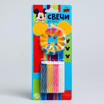 Набор свечей для торта, Микки Маус, 24 шт.