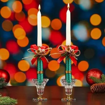 Набор свечей "Новогодний. Зеленый"