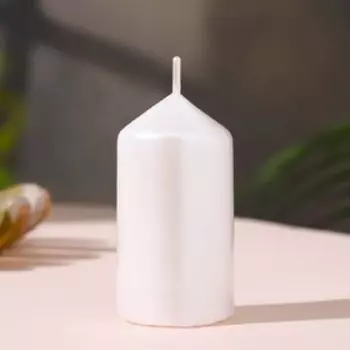 Набор свечей «Столбик», 4 шт., перламутровый, 73.8 см