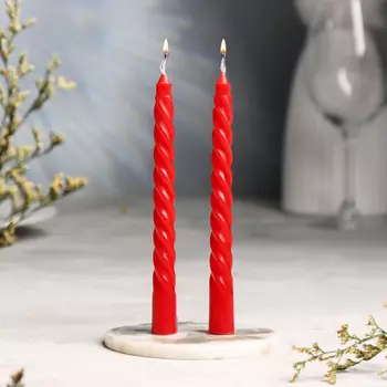 Набор свечей ароматических витых, 1.515 см, 2 шт., лаванда