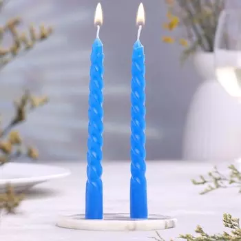 Набор свечей ароматических витых, 1.515 см, 2 шт., черника