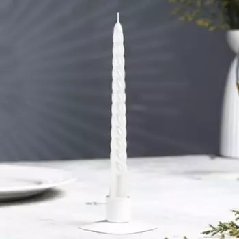 Набор свечей витых, 1.920 см, 6 шт., перламутровый металлик