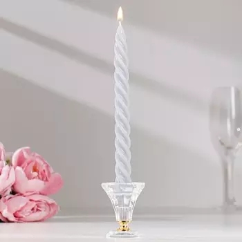 Набор свечей витых, 2.324.5 см, 5 ч, 50 г, 4 шт., серый