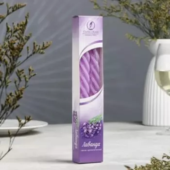 Набор свечей витых ароматических "Лаванда", 2,3х 24,5 см, 2 штуки