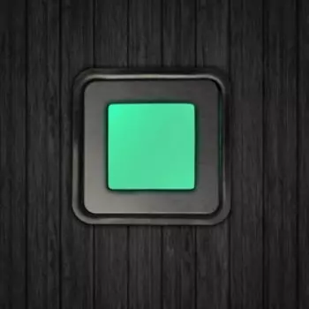 Набор сверхплоских врезных светильников 6 шт, IP66, 0.5 Вт/шт, 12 В, ЗЕЛЕНЫЕ, форма квадр