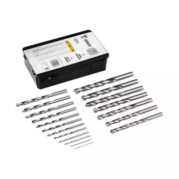 Набор сверл DEKO DS19, по металлу, цилиндрический хвостовик, 1-10 мм, 19 шт, кейс