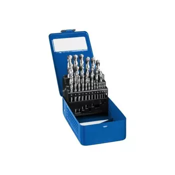 Набор сверл по металлу ЗУБР, Р6М5, цилиндр. хвостовик, 1-13 мм, 25 шт, класс А кейс