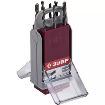 Набор сверл ЗУБР 4-29704-H7-SB, комбинированный, по бетону,металлу, дереву, 7шт, кейс