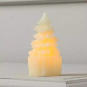 Набор светодиодных фигур «Ёлочка» 12 шт., воск, батарейки AG10х3, свечение тёплое белое